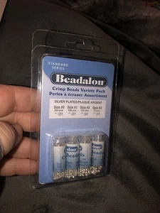 Beadalon VERSILBERT Quetschperlen verschiedene Packungen, Größen 0, 1, 2, 3, (600 Stück) - Bild 1 von 5