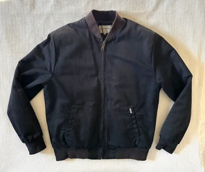 Carhartt WIP Douglas Bomber Jacket in Navy, Size Medium - Picture 1 of 12