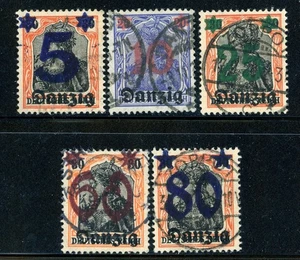 Stamps Danzig, Scott # 19-23 used, complete set - Picture 1 of 1