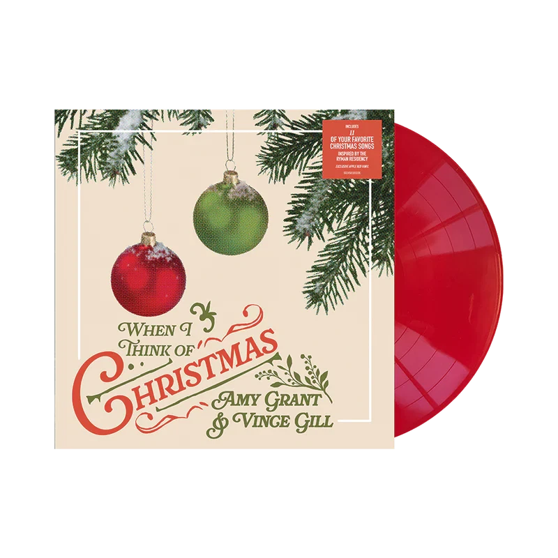 Amy Grant & Vince Gill Vinyl, When I Think Of Christmas Red Record LP — 第 1/1 张图片