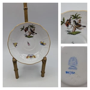 Espresso Demitasse Saucer-ONLY Herend 711 Rothschild Bird Butterfly Hungary - Picture 1 of 16