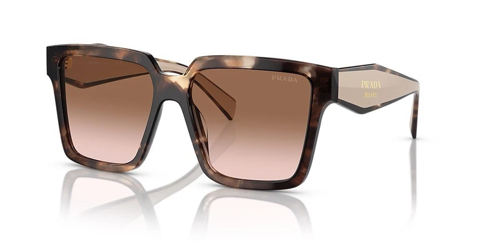PRADA SYMBOLE Brown Beige Color Block Triangle PR24ZS 24Z Fashion Sunglasses