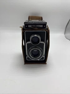 Zeiss Ikon Ikoflex TLR fotocamera pellicola Tessar 75 mm f/3,5 con custodia in pelle/obiettivo occhio - Foto 1 di 7