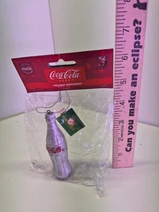 Coca Cola Flasche Perlen Glitzer Harz Ornament 4" Weihnachten Kurt Adler C-32 - Bild 1 von 7