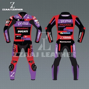 Pramac Ducati 2024 Motorbike Leather Racing Suits - Picture 1 of 3