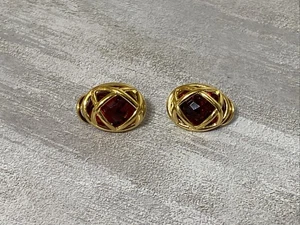 Joan Rivers goldfarbene austauschbare facettierte ovale Clip-Ohrringe mit Käfig kein Extra - Bild 1 von 7