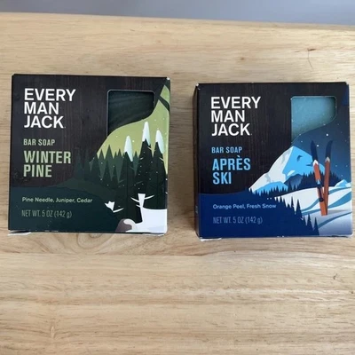 2 Every Man Jack Bar Soaps, Winter Pine & Après Ski 5oz Cruelty Free - Image 1 of 4