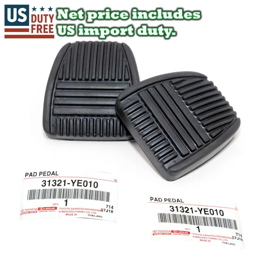 Par de pastillas de pedal de freno de embrague Toyota Starlet 3 puertas hatchback KP60 KP61 62 aptas OEM Foto 1 de 4