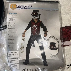 Voodoo Hex Kostüm California Kostüme Jungen Lg 10-12 faltbarer Hut - Bild 1 von 11