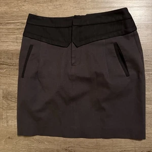 COMPTOIR DES COTONNIERS Skirt Charcoal Gray Black Mini Cotton/wool UK 36 US 8 - Picture 1 of 4