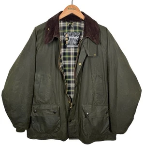 Barbour Vintage A100 Original Bedale Wax Jacket C42 Large Sage 00s Waxed Country - Picture 1 of 16