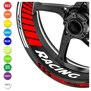 GP04 Gloss Red Decal Wheel Stickers For Suzuki GSXR750 17 18 19 20 21 22 23 -MC - Picture 1 of 10