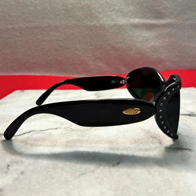 Vintage Christian Dior  Sunglasses Gold Crystal CD Logo Designer Luxury - Image 1 of 4