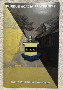 Vtg. Booklet Purdue Acacia Fraternity 20th Reunion Directory 1974-1980 Members - Picture 1 of 6