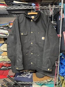 Carhartt 103825 BLK Chore Blanket Lined Jacket Size XL Regular 28x33 - Picture 1 of 7