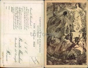 PROPAGANDA WW2-PLEBISCITO STATUTO 1923-AUTORE ANICHINI-MUSSOLINI-D13-17 - Picture 1 of 1