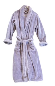 LL Bean Robe Fleece Long Robe Wrap-Front Lavender Women's Medium Light Purple - Picture 1 of 12