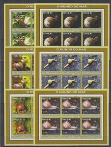ST259P6. Mozambique - MNH - Snails - Sheets of 6  - Picture 1 of 1
