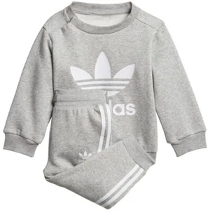 Adidas Trefoil Crew Track Suit Grey DL8637 - Picture 1 of 6