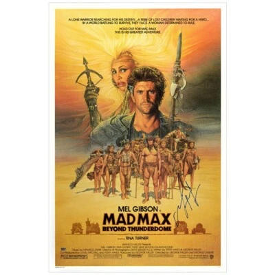 Signed Mel Gibson Autographed 1985 Mad Max COA Original 27x41 Single-Sid Poster - Image 1 of 4
