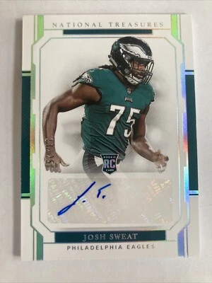 2018 Panini National Treasures Holo Gold140 Josh Sweat Auto Rookie #23/25 Eagles - Image 1 of 2