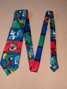 1997 Looney Tunes collezione francobolli cravatta collo Warner Brothers USPS Taz Bugs vintage - Foto 1 di 9