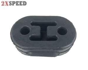 Black Heavy Duty Rubber Exhaust Tail Pipe Mount Bracket Hanger Bushing Insulator - Foto 1 di 5