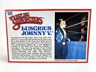 Luscious Johnny V Valiant WWF LJN Wrestling Superstars Figure Bio File Card