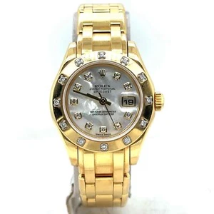 Rolex Lady-Datejust Pearlmaster Auto 29mm Factory MOP Diamond Dial/Bezel 80318MD - Picture 1 of 6