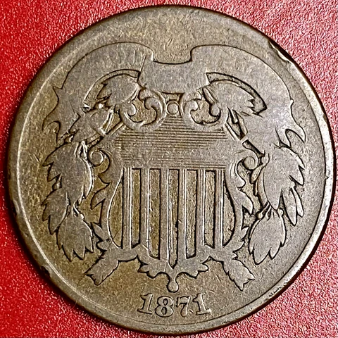 1871 TWO CENT PIECE Cover