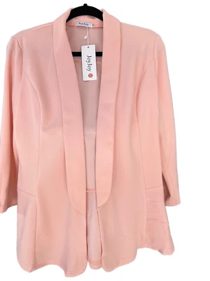 Chaqueta Blazer Joy Mujer Talla Nueva con Etiquetas M Rosa Claro Peso Ligero para Verano Foto 1 de 4