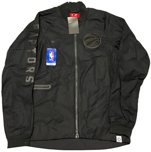 Nike Toronto Raptors Varsity Jacket Full Zip Black Mens Size Medium 860836-010 - Picture 1 of 9