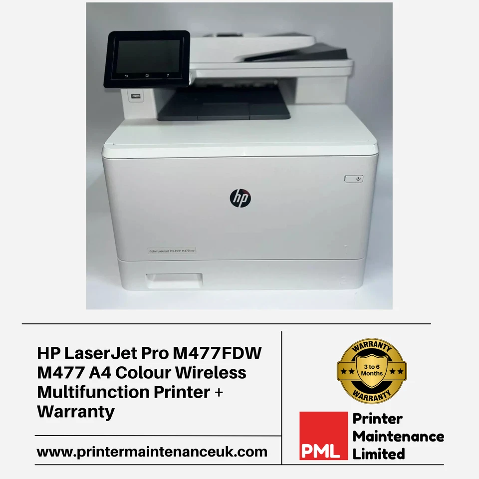 HP Colour LaserJet Pro M477FDW M477 MFP A4 USB & Wireless MFP Printer + Warranty - Image 1 of 1