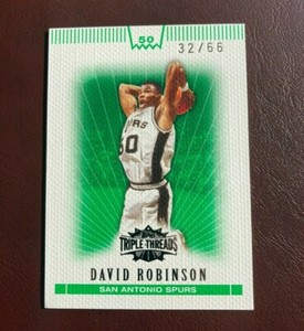 2007-08 Topps Triple Threads David Robinson Emerald Green 32/66