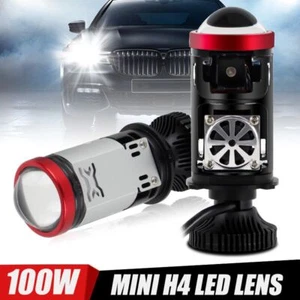 H4 Mini Projector Lens LED Headlight Bulbs Kit High Low Beam 6000K 50000LM 100W - Picture 1 of 12