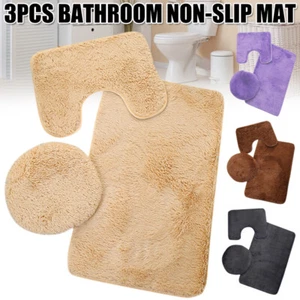 U-Shaped Toilet Mat Set Anti-Oil and Water Stains Floor Mat for Bathroom Kitchen - Picture 1 of 24