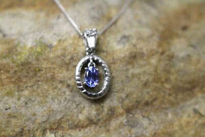 Premium AAA Tanzanite, White Topaz, Cambodian Zircon Pendant with 20" Chain - Picture 1 of 9