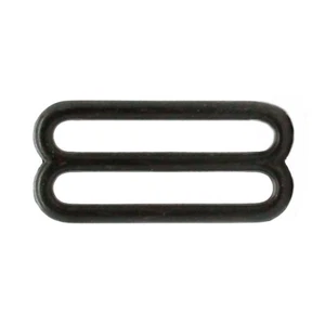 Double Loop Strap Metal Adjuster 1.5 Inch Black 20112-13 - Picture 1 of 2