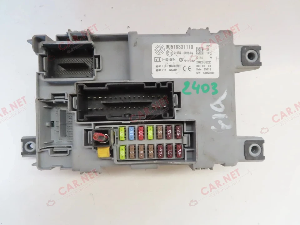 00518331110 CENTRALINA BODY COMPUTER BCM FIAT DOBLO 263 DELPHI 28260822 TYPE FI2 - Imagen 1 de 4