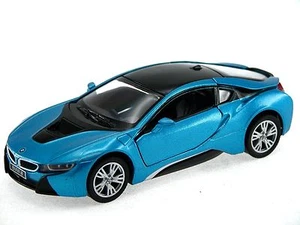 Kinsmart BMW i8 2 Türer Coupe 1:36 Diecast Modell Spielzeugauto Pull Action Neu - Blau - Bild 1 von 2