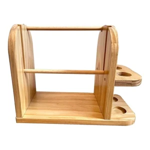 Holz Garnhalter Häkelständer Strickkugel Häkeln Spender mit Schlitzen - Bild 1 von 11