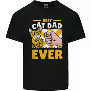 Best Cat Dad Ever Funny Fathers Day Kids T-Shirt Childrens - Picture 1 of 8