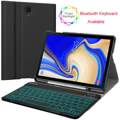 For Samsung Galaxy Tab S4 10.5" Case With 7 Color Backlight Bluetooth Keyboard - Image 1 of 4