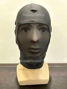 Halloween Black With Mesh Masks Cosplay Hood Zentai Costume Party Accessorie - Picture 1 of 3