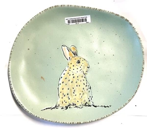 "Plato de ensalada reactivo Turquesa Bunny/servidor de gres cerámico espectro de 8""" - Imagen 1 de 6
