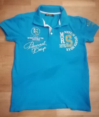 Herren Merish Sportswear Polo Shirt T-Shirt Gr. L Türkis  - Bild 1 von 2