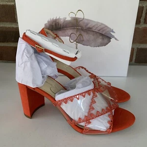 Jessica Simpson Womens Nikaye Red Microsuede Block Heel Evening Sandals US 6.5 M - Picture 1 of 9