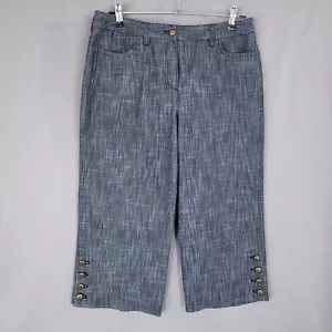 New Directions Women's Capri Pants High Rise Dark Gray Size 10 - Picture 1 of 10