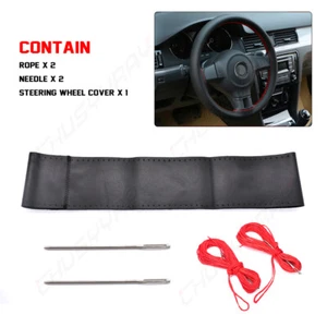 Upgrade 15" Steering Wheel Cover Genuine Leather FOR Chevy silverado 1500 2500 H - Picture 1 of 10