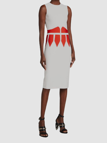 Abito midi bianco senza maniche Alexander McQueen da donna bianco senza maniche $1740 taglia XS